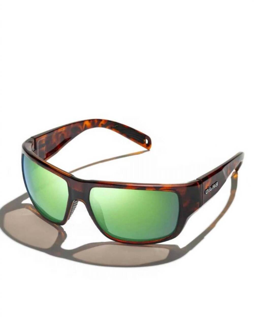 NEW BAJIO piedra unisex sunglasses in brown tortoise matte / green mirror / glas